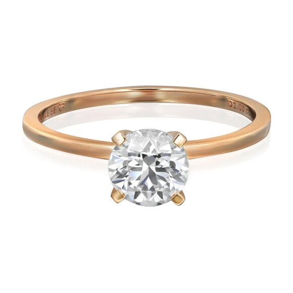 Pandora Era Lab Grown Diamond Engagement Ring 14K Yellow Gold 1.00Cttw Size 8.5 - Picture 1 of 6